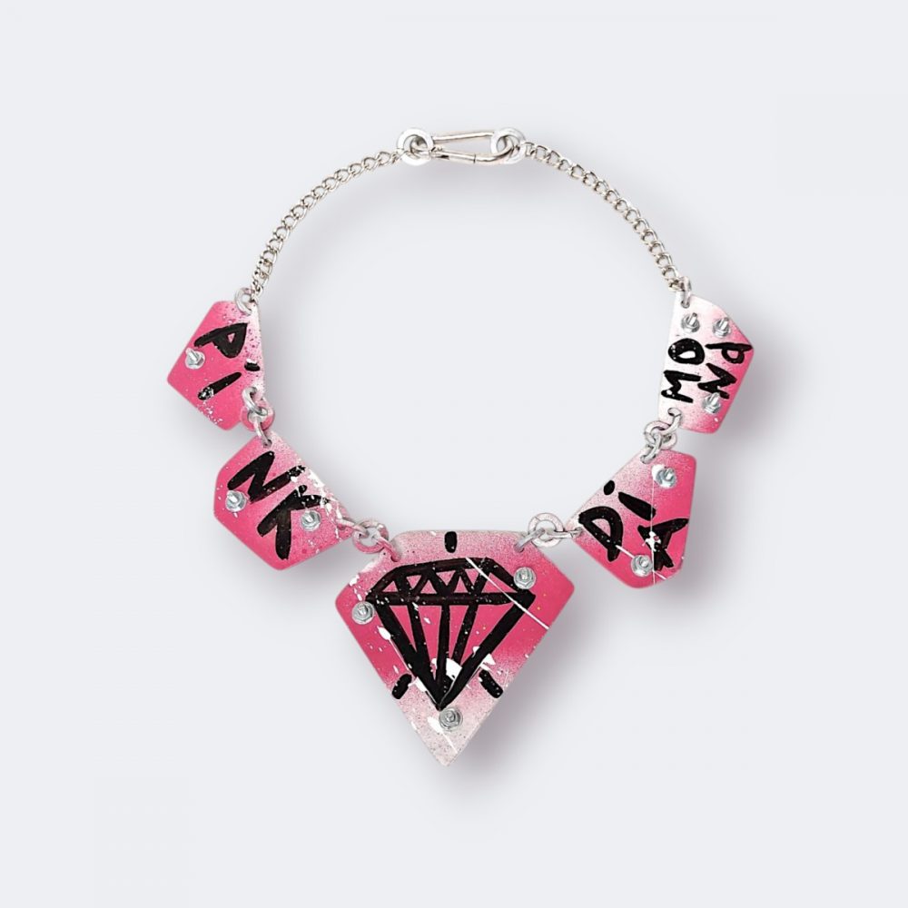 Diamond and screws Necklace